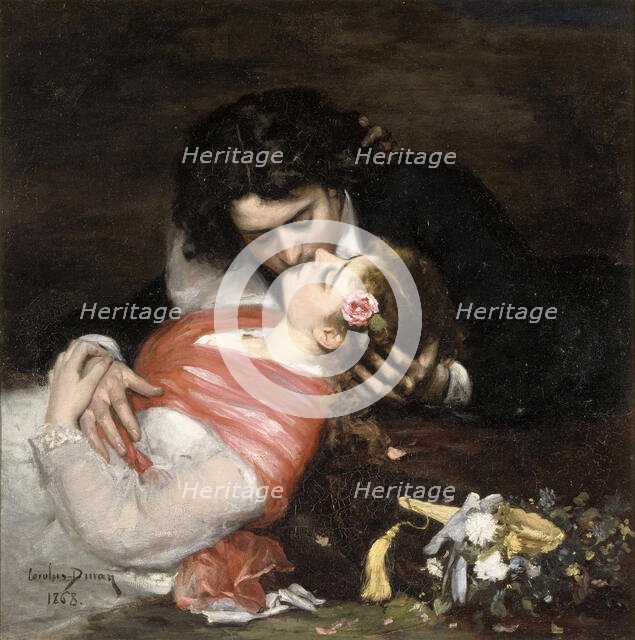 Le Baiser, 1868. Creator: Carolus-Duran, Charles Émile Auguste (1837-1917).