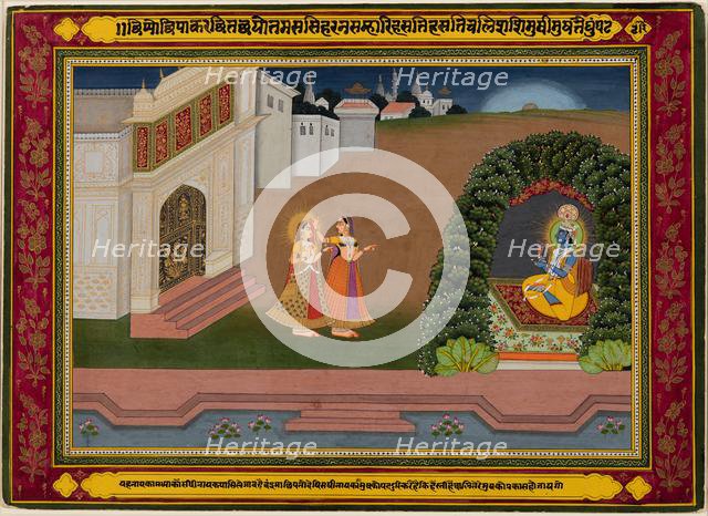 Radha’s Confidante Brings Her to Krishna, c. 1790-1800. Creator: Unknown.