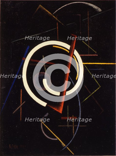 Linear structure, 1922. Artist: Klyun, Ivan Vassilyevich (1873-1942)