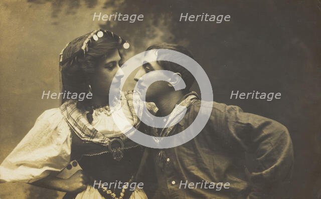 Venie Clements and Bert Edwards acting in "La danse des Apaches", c1910. Creator: Unknown.