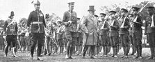 The King at Rugby School - officers' training corps, 1909. Creator: Montague Dixon.