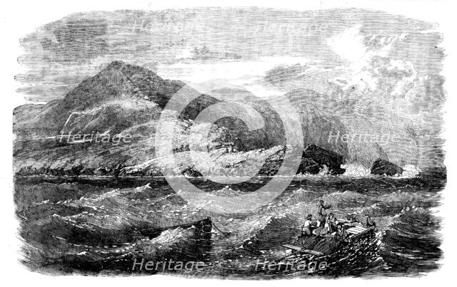 Laying the Atlantic Telegraph Cable - Valentia: Catamaran for Under-running the Shore-end..., 1858. Creator: Unknown.