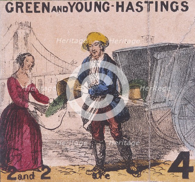 'Green and Young Hastings', Cries of London, c1840. Artist: TH Jones