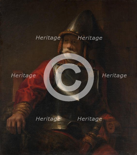 Man in Armor (Mars?). Creator: Style of Rembrandt (Dutch, second or third quarter 17th century).