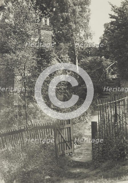 The garden gate. From the album: Photograph album - England, 1920s. Creator: Harry Moult.