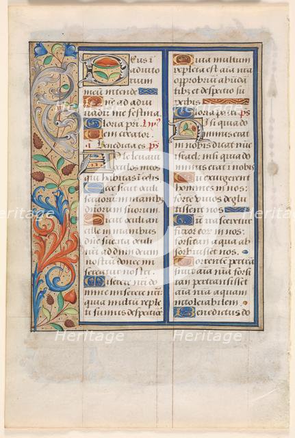 Leaf from a Book of Hours: Text with Illustrated Border (verso), c. 1510. Creator: Unknown.