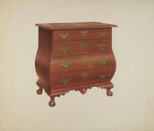 Bombe Front Chest of Drawers, c. 1938. Creator: Alfred H. Smith.