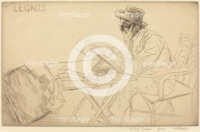 Alphonse Legros Sketching. Creator: Alphonse Legros.