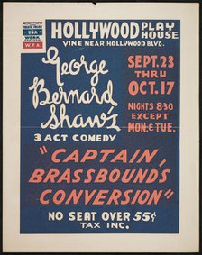 Captain Brassbound's Conversion, Los Angeles, [193-]. Creator: Unknown.