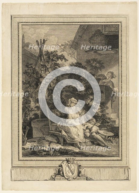 The Amorous Gardener, 1777. Creator: Isidore-Stanislas Helman.