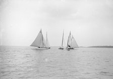 Start of One Ton Cup Race, Stokes Bay, 1913. Creator: Kirk & Sons of Cowes.