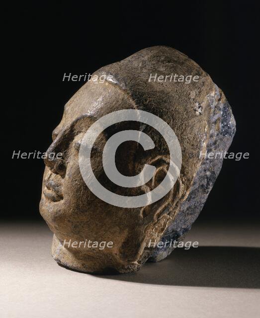 Head of a Buddha (Fotuo), between c.618 and c.700. Creator: Unknown.