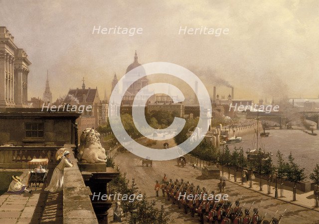 'The Embankment', 1874. Artist: John Scorrer O'Connor