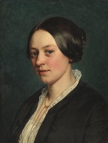 Portrait of Ms Gad, born Tvermoes, c1860. Creator: Jorgen Pedersen Roed.