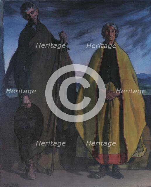 Francisco and his wife, 1909. Creator: Zuloaga y Zabaleto, Ignacio (1870-1945).