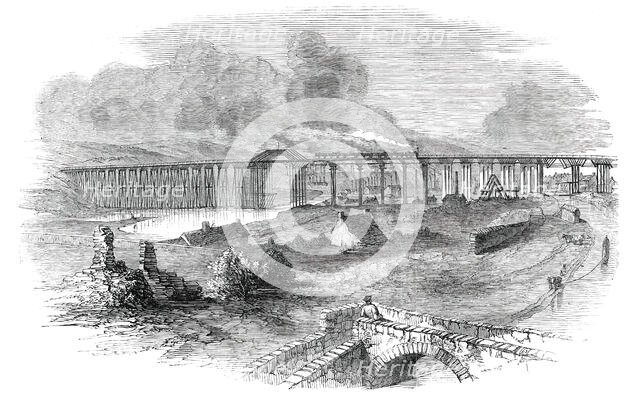 The Landore Viaduct, near Swansea, 1850. Creator: Unknown.
