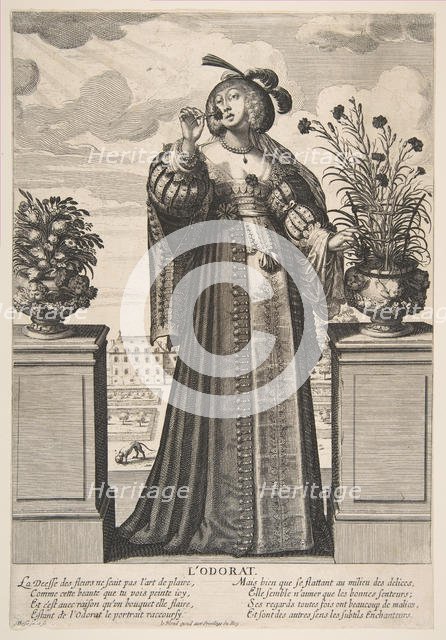 Smell, 1635-38. Creator: Abraham Bosse.