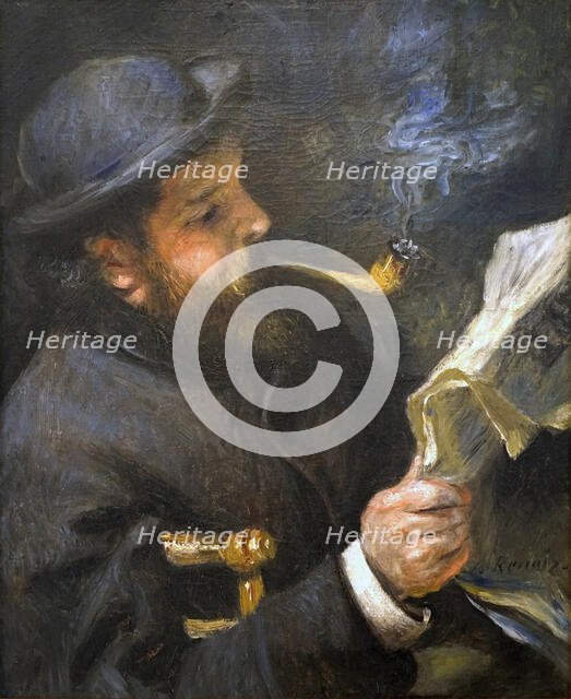 Claude Monet lisant, ca 1873. Creator: Renoir, Pierre Auguste (1841-1919).