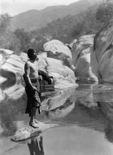 Quiet waters-Tule River Reservation [Yokuts], c1924. Creator: Edward Sheriff Curtis.
