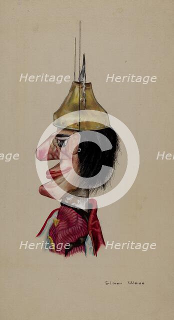King Saul Marionette, c. 1937. Creator: Elmer Weise.