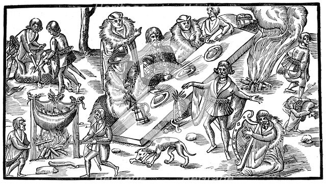 An Irish banquet, 1581, (1893). Artist: Unknown