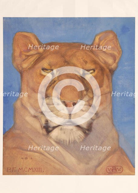 Head of a lioness, 1866-1939. Creator: Bernard Willem Wierink.