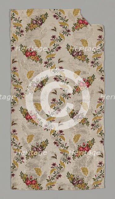 Panel from a Skirt, Spitalfields, c. 1753/55. Creator: Unknown.