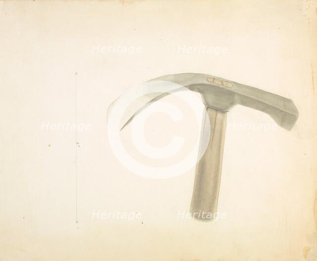 Hand Forged Adze, c. 1936. Creator: Donald Streeter.