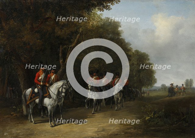 1st Squadron of the Life Guard Hussar Regiment on maneuvers, 1838.