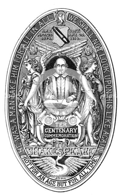 The Seal of the National Shakspeare Committee, 1864. Creator: Unknown.