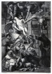 'Descent from the Cross', c1545 (1870).Artist: E Thomas