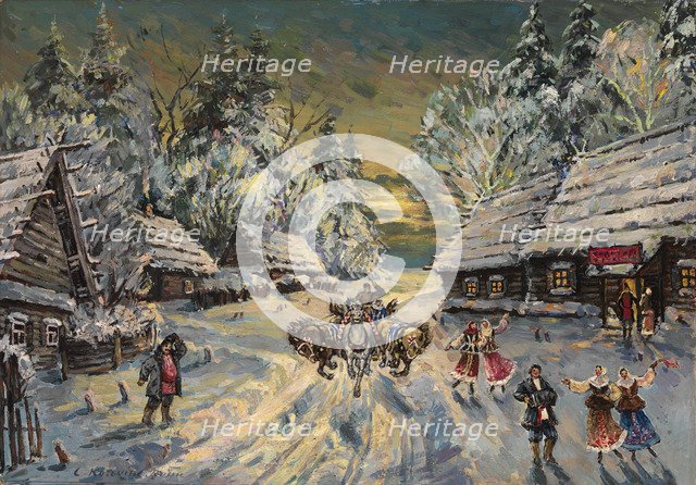 Russian Winter. Artist: Korovin, Konstantin Alexeyevich (1861-1939)