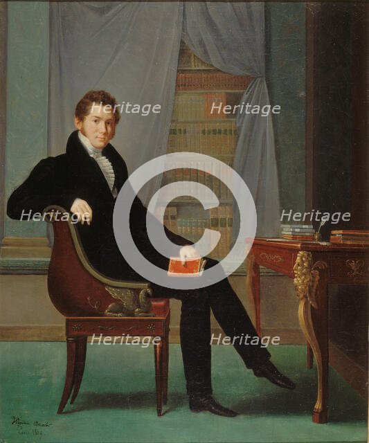 Portrait of Jacques-François Ancelot (1794-1854), 1819. Creator: Ancelot, Marguerite-Louise Virginie (1792-1875).
