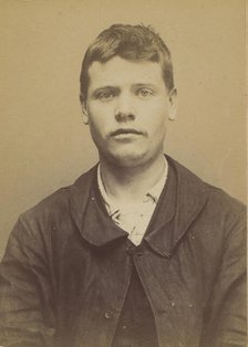 Springer. François. 21 ans, né le 17/9/72 à Duisburg (Allemagne). Menuisier. Anarchiste. 1..., 1894. Creator: Alphonse Bertillon.