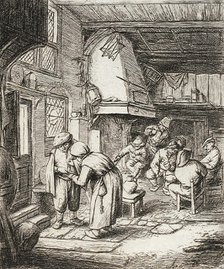 The Peasant Settling His Debt, c1646. Creator: Adriaen van Ostade.