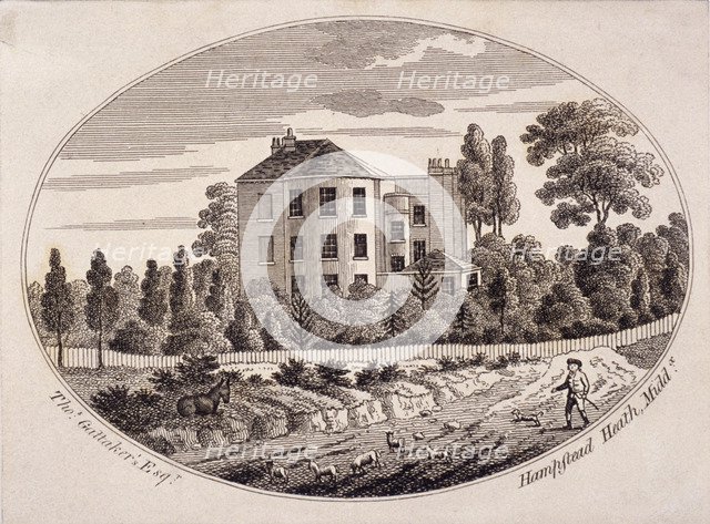 Hill House, Hampstead Heath, Hampstead, London, c1780. Artist: Unknown