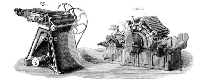 The International Exhibition - cotton manufacture: machinery of Platt Brothers, Oldham, 1862.  Creator: Unknown.