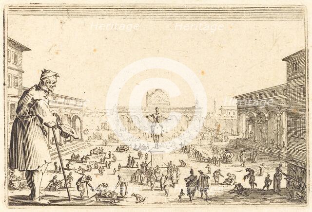 Piazza SS. Annunziata, Florence, c. 1622. Creator: Jacques Callot.