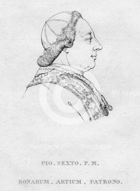 'Pio. Sexto. P.M. Bonarum. Artium. Patrono.', c1850. Artist: Unknown.