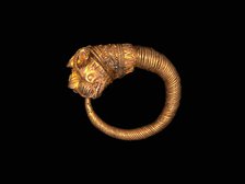 Earring with Lion Head Finial, 3rd-2nd century BCE. Creator: Unknown.