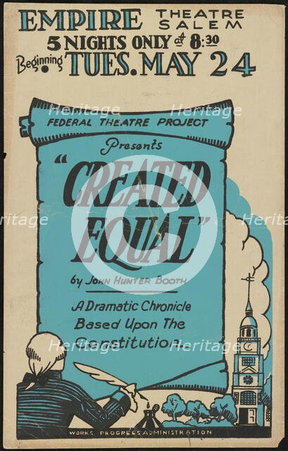 Created Equal, Salem, MA, 1938. Creator: Unknown.