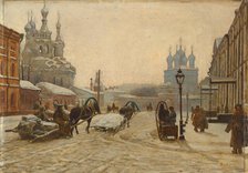 The Church of the Nativity of the Theotokos on Putinki and the Passion (Strastnoy) Monastery, 1895. Creator: Bouchard, Paul Louis (1853-1937).