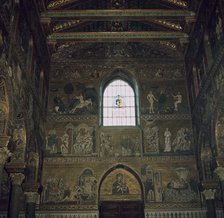 Mosaics above the west door of the Cathedral in Monreale, 12th century. Artist: Unknown