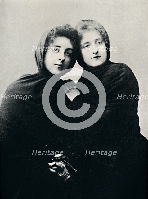 'Chilian Ladies in Church Attire (Manto)', 1911. Artist: Unknown.