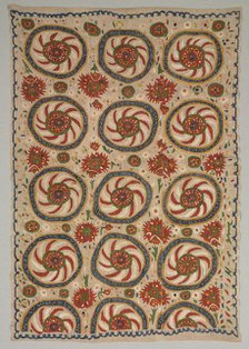 Embroidered Cover or Curtain, 17th-18th century. Creator: Unknown.