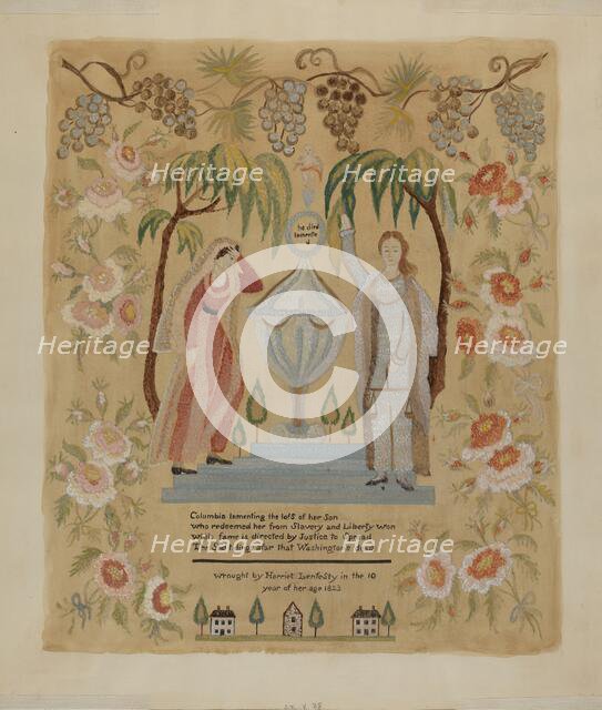 Sampler, c. 1936. Creator: Joseph Wolins.