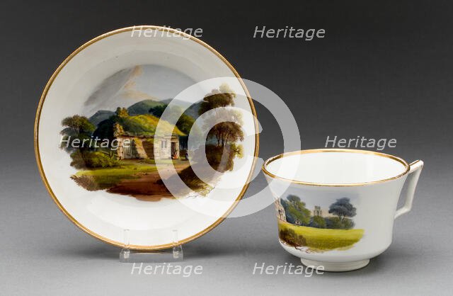 Cup and Saucer, Burslem, c. 1815. Creator: Wedgwood.
