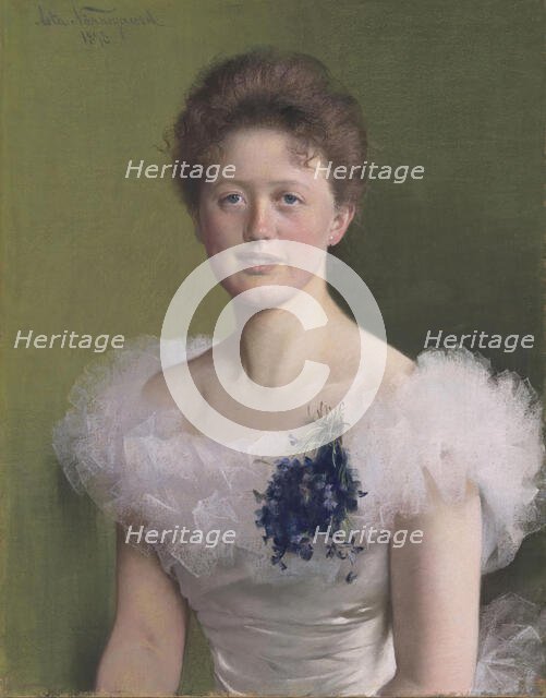 Portrait of Benedikte Sophie Kaltenborn, 1898. Creator: Asta Norregaard.