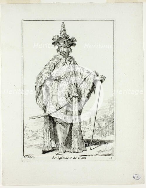 Ambassadeur du Siam, plate sixteen from Caravanne du Sultan à la Mecque, 1748. Creator: Joseph-Marie Vien the Elder.