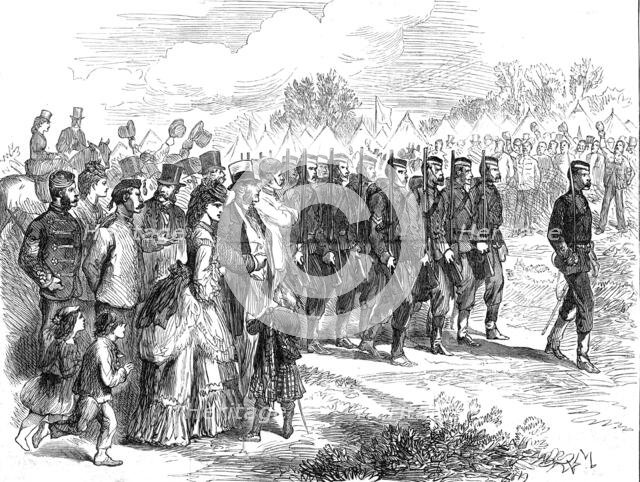 The Autumn Campaign: arrival of the Oxford University Volunteers in the Southern Camp, 1872. Creator: Unknown.